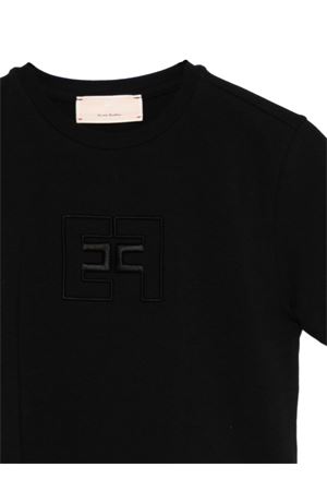 black cotton tshirt ELISABETTA FRANCHI KIDS | EFTS2460JE006N000